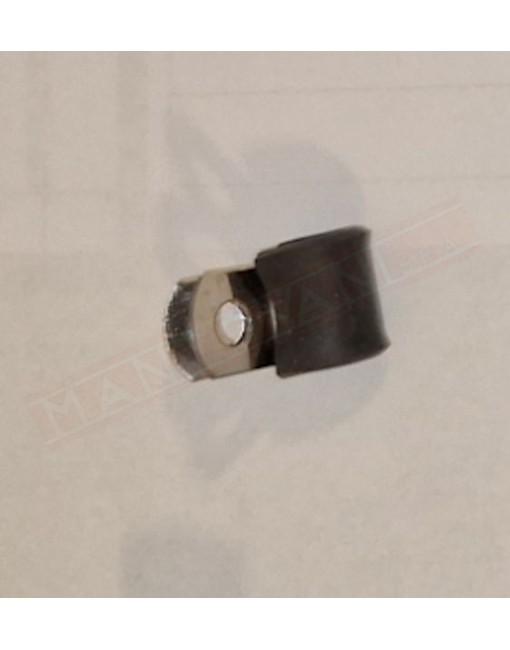 Zanz Less GRAF-TUB-6 graffa fissatubo 6 mm (1/4") In acciaio con rivestimento in plastica di colore nero.