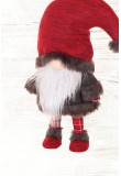 Babbo gnomo con gambe scozzesi rosse cappello rosso ricurvo cm 65