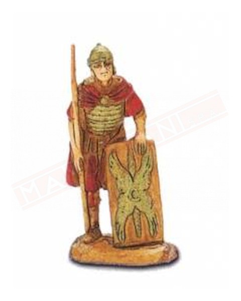 Soldato romano con scudo statuina per presepe cm 3.5 realizzata da Martino Landi