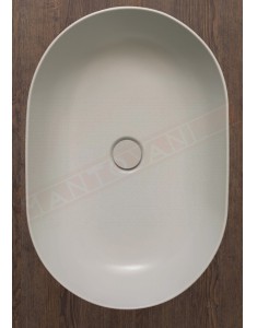 Lavabo Bagno T-Edge 60x41x16 bianco lucido. Globo lavabo da appoggio con smalto Bataform e Ceraslide senza foro rubin.