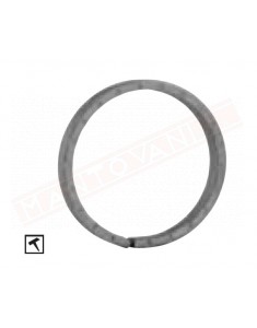 Cerchio in ferro martellato 20x4 diametro 090 mm . Anello in ferro battuto decorativo per cancelli e inferriate
