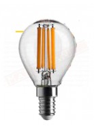 Lampadina pallina e14 trasparente 80x45mm 1.4w 2700k luce calda = lampadina da 15 w 136 lumen non dimmerabile classe en. F