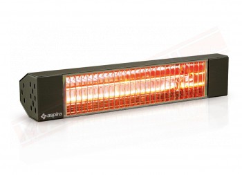 Aspira Kalortop riscaldatore a raggi infrarossi per ambienti esterni installazione a parete o sotto ombrelloni o gazebi. 1500w