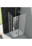 CSA box doccia angolare Ginevra A2P 2 porta doccia angolo a soffietto 4 mm misure da 63 a 90 h 185 abbinabile a flx185\4