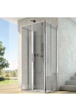 CSA box doccia Ginevra H 3XP porta pieghevole doccia per box centroparete con acrilico 4 mm misure da 63 a 90 h 185