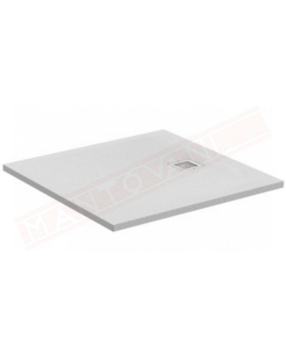 Ideal Standard ultraflat s bianco 80x80 piatto doccia ultrasottile in materiale composito senza piletta con copripiletta inox