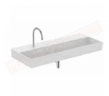 Ideal Standard Solos lavabo 1 foro 121.5x51.5x12 da appoggio su piano o da parete attenzione adatto solo per rubinetteria Solos