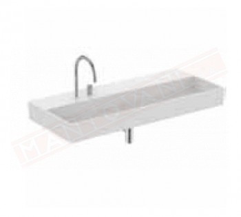 Ideal Standard Solos lavabo 2 fori 121.5x51.5x12 da appoggio su piano o da parete attenzione adatto solo per rubinetteria Solos