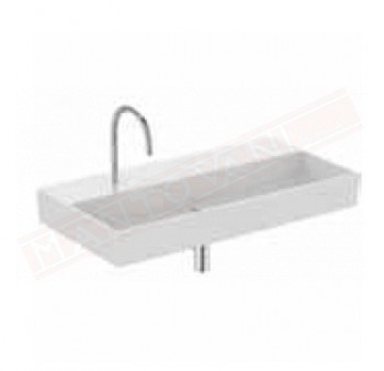 Ideal Standard Solos lavabo 1 foro 101.5x51.5x12 da appoggio su piano o da parete attenzione adatto solo per rubinetteria Solos