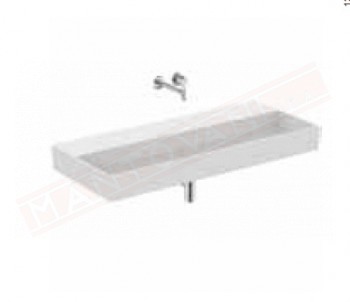 Ideal Standard Solos lavabo senza fori rubinetteria 121.5x51.5x12 da appoggio su piano o da parete