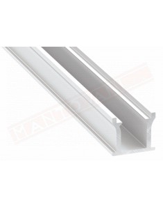 Profilo 2 metri alluminio bianco runo per pavimen senza copertura prezzo al pezzo misure 20x17.5 mm copertura 3041