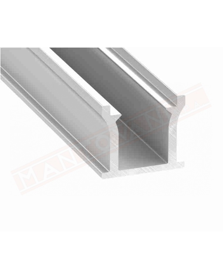 Profilo 2 metri alluminio runo per pavimento senza copertura prezzo al pezzo misure 20x17.5 mm copertura 3041