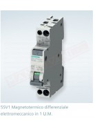 magnetotermico differenziale 10 A 1 modulo 6 ka tipo AC 30 MA elettromeccanico