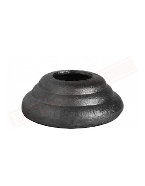Borchia in ferro forata per tondo da 20 mm foro 20.5 mm diametro esterno 50 mm h 18 mm