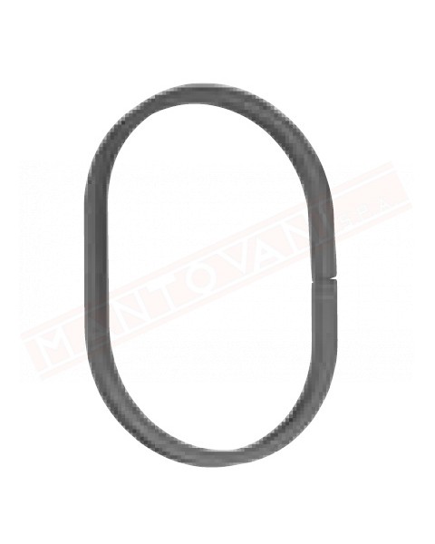 Cerchio in ferro 14x5 ovale diametro 110x190 h mm . Anello in ferro decorativo per cancelli e inferriate