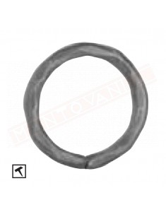 Cerchio in ferro 12 diametro 120 mm martellato . Anello in ferro decorativo per cancelli e inferriate