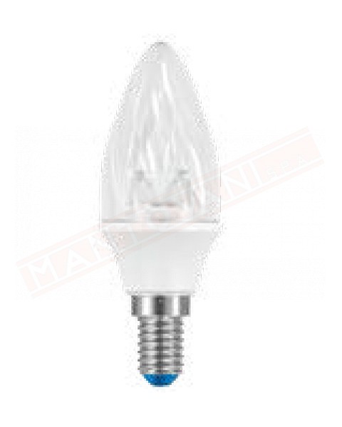 SHOT LAMPADINA LED TORTIGLIONE 4,0 W E14 TRASPARENTE LUCE CALDA LUMEN 250 CLASSE ENERGETICA A+ fp