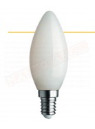 Lampadina led oliva bianca 6.5 w E14 4000 k 806 lumen classe energetica E 97X35 mm non dimmerabile