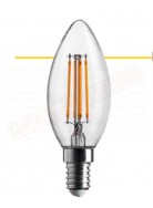 Lampadina led filamento 97x35mm oliva trasparente 6w = 60 w 806 lumen 2700k classe energetica A++ non dimmerabile