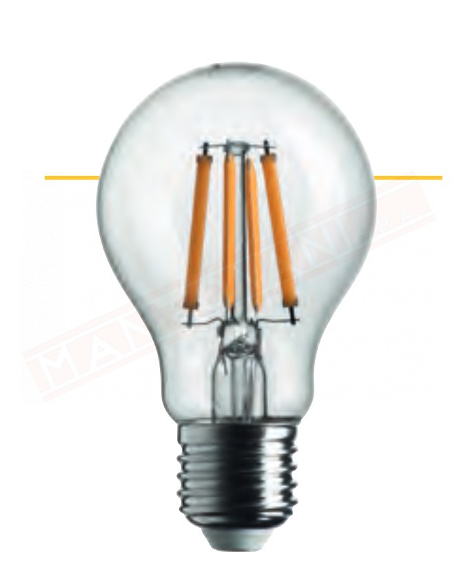 Shot lampadina led sensore crepuscolare luce calda 2700 k 7w equivalente 60 w 806 lumen utili classe energetica D