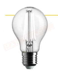 Lampadina led filamento bianco 108x60mm goccia trasparente 8.5w = 75 w 1055 lumen 3000k classe energetica E non dimmerabile