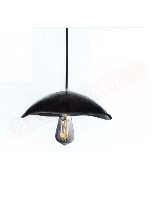 Amarcord AM 102 lampadario a sospensione campana carbone rockypaper diametro 30 cm portalampada e27