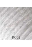 Cavo elettrico tessile tondo cotone 2x0,75 colore bianco adatto per pendel. Cavi elettrici colorati Amarcords