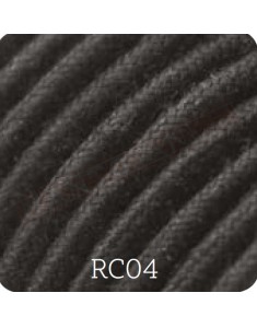 Cavo elettrico tessile tondo cotone 2x0,75 colore nero adatto per pendel. Cavi elettrici colorati Amarcords