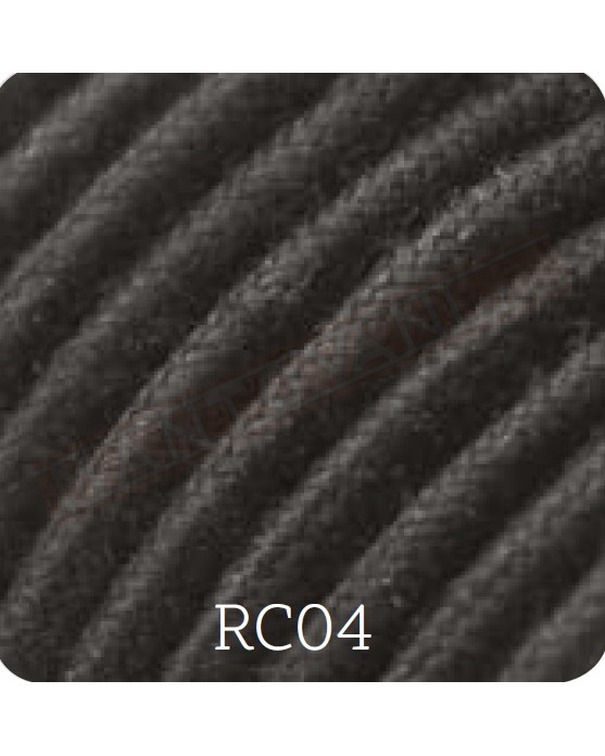 Cavo elettrico tessile tondo cotone 2x0,75 colore nero adatto per pendel. Cavi elettrici colorati Amarcords