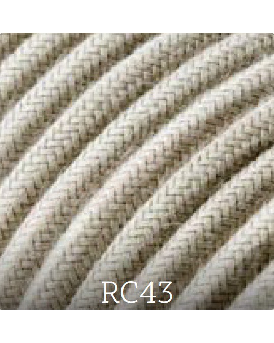 Cavo elettrico tessile tondo cotone 2x0,75 colore tortora adatto per pendel. Cavi elettrici colorati Amarcords
