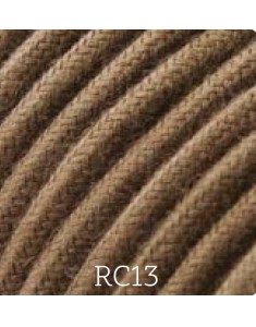 Cavo elettrico tessile tondo cotone 3x075 colore marrone Amrcords adatto per pendel. Cavi elettrici colorati
