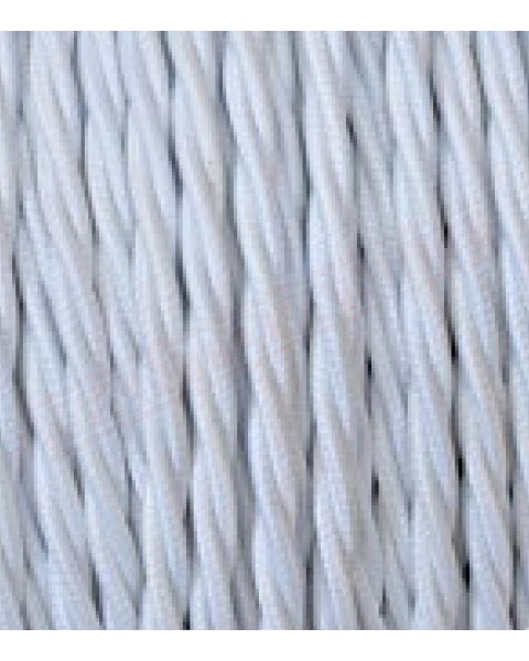 Cavo elettrico tessile trecciato effetto seta 3x0,75 bianco adatto per pendel. Cavi elettrici trecciati colorati Amarcords