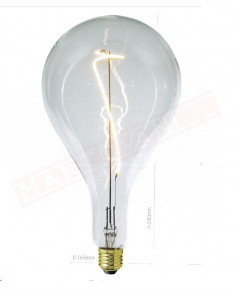 Amarcords lampadina led E27 pera xxl A160 vetro chiaro 4 w 130 lumen 2200 k filamento artistico classe a dimmerabile