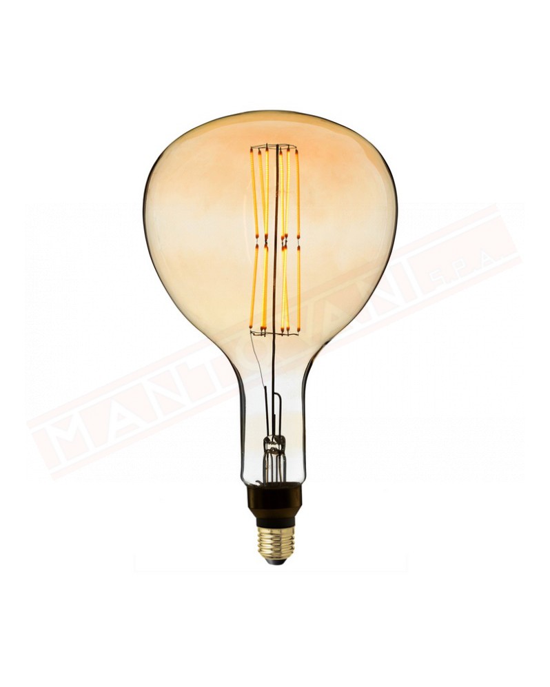 Amarcords lampadina a led dimmerabile 4w tipo luce calda vetro ambrato 2000k E 40