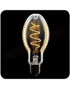 Amarcords lampadina led ovale e27 chiara 4 w 250 lumen 2000 k tono caldo victorian led classe energetica A++ 75x160mm