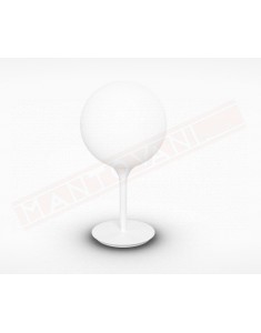 Artemide Castore 14 lampada da tavolo attacco e 14 con stelo bianco e diffusore in vetro soffiato senza lampadina
