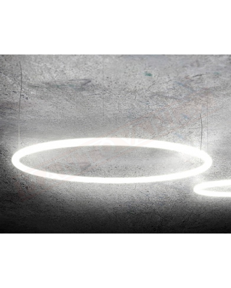 Artemide Alphabet of light Circular 155 lampada sospensione a led 91w 3000k 10739lm dim Ce A++ A 155cm x 5cm sosp da 50 a150 cm