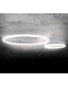 Artemide Alphabet of light Circular 90 lampada da parete soffitto a led 55w 3000k 6041lm dim Ce A++ A 90cm x 5 x10cm