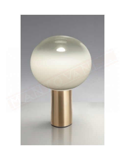 Artemide Laguna 26 Table lampada da tavolo con diffusore in vetro soffiato e struttura oro satinato 1xe27 a led 20w