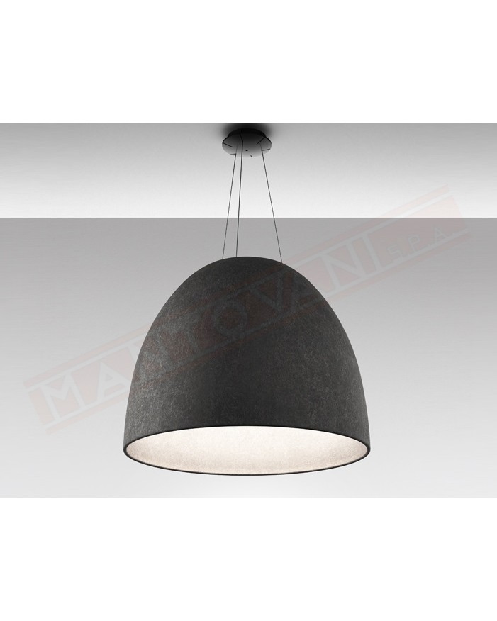 Artemide Nur Acoustic lampada a sospensione in alluminio grigio diametro 91.7 cm . Led da 95w 3000k 5367lm dimmerabile
