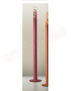 Artemide Decompose' lampada da terra a led 45w 3564lm 3000k con dimmer alluminio rosso