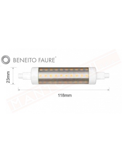 BENEITO FAURE LAMPADINA LED R7S 9 W LUCE CALDA 935 LUMEN CLASSE ENERGETICA A+