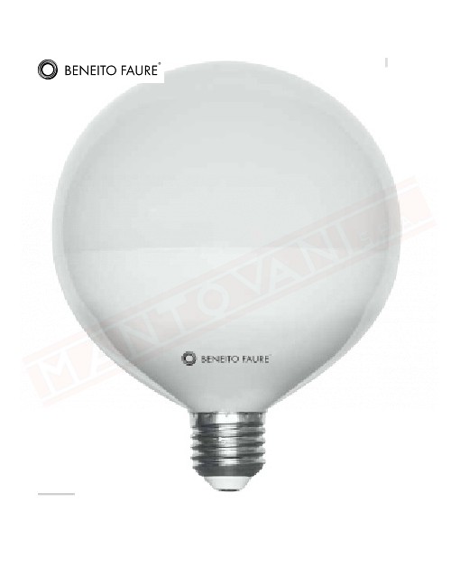 BENEITO FAURE LAMPADINA LED GLOBO E27 22W LUCE FREDDA 4000 K 2600 LUMEN CLASSE ENERGETICA A+ 120X160 MM