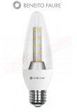 BENEITO FAURE LAMPADINA LED E27 NUK 8W FLAMA TRASPARENTE 572LUMEN CLASSE ENERGETICA A++ 3000K