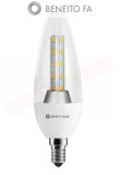 BENEITO FAURE LAMPADINA LED E14 NUK 8W FLAMA TRASPARENTE 572LUMEN CLASSE ENERGETICA A++ 3000K