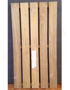 Pedana in legno teak africa 52X100 made in italy lavorazione taglio listoni, finitura assemblaggio fatto a mano