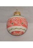 Pallina di natale diametro 6 in terracotta decorata con vari colori da utilizzare per albero di Natale oppure come decorazione