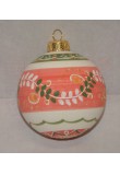 Pallina di natale diametro 8 in terracotta decorata con vari colori da utilizzare per albero di Natale oppure come decorazione