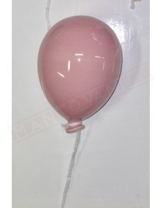 Palloncino h 15 cm rosa con cordicina addobbo per casa ideale metterlo in parete due tre pezzi ad altezze diverse