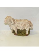 Pecore medie fatte a mano in terracotta dipinta a mano per presepe da 19 a 30 cm